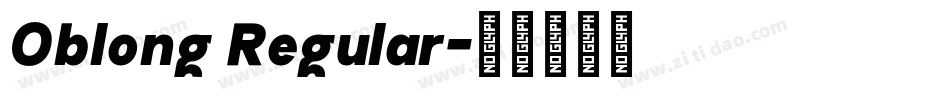 Oblong Regular字体转换